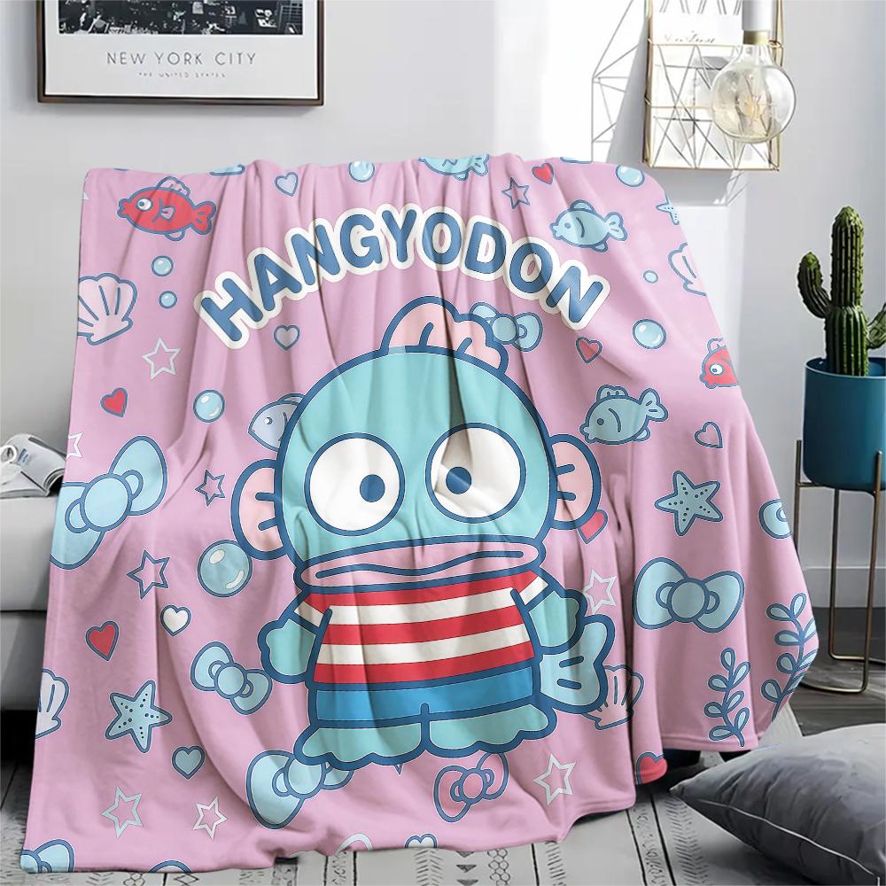 1PC Sanrio Cute Print Flannel Blanket, High quality All Seasons, Home Decor, Warmth and Comfort, Perfect for Christmas Gifts