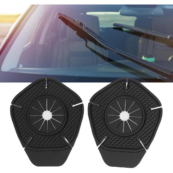 Universal 2 Piece Silicone Car Wiper Hole Protector Covers - Windshield Wiper Arm Under Guard - Fit for All Cars