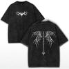 Magliette Y2K T-shirt Gotica con Ali d'Angelo: Top Grunge Vintage
