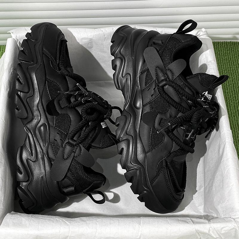 Daddy shoes men's summer 2025 new thick-soled white sports summer breathable youth casual little white men's shoes