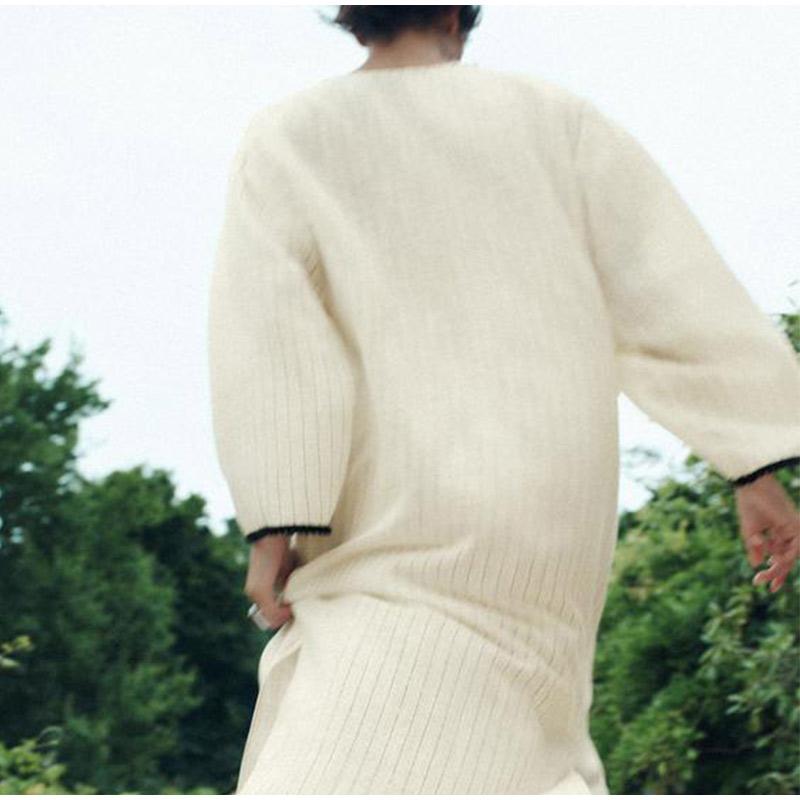 Losgebreide Patchwork Lange Jurken Vrouwen Elegant V-hals Lange Mouw Ruches Split Jurk Herfst Dame Casual Vakantie Robe