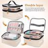 Frcolor Makeup Travel Cosmetic Travel Toiletry Large Capacity Cosmetic Cosmetic Storage Makeup Travel Toiletry Travel Pouch Pouch, Bag, Double-Layer