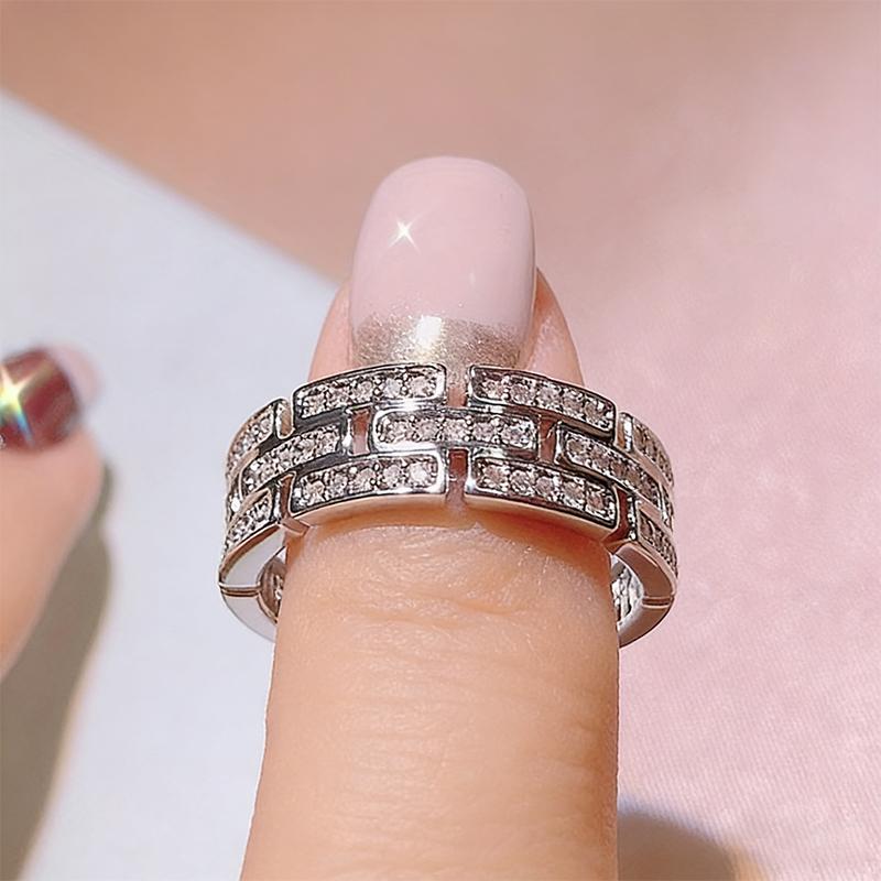 Fashionable, simple, personalized, versatile, high-end, light luxury style ring, geometric pattern, niche design ring