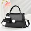 Pu Small Square Bag For Women With Inner Zipper Pouch For Daily Use