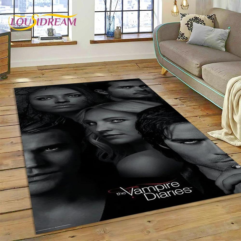 3D Latest The Vampire Diaries Damon Salvatore Rug Carpet for Living Room Bedroom Home Decor,Non-slip Decoration for Sofa Doormat
