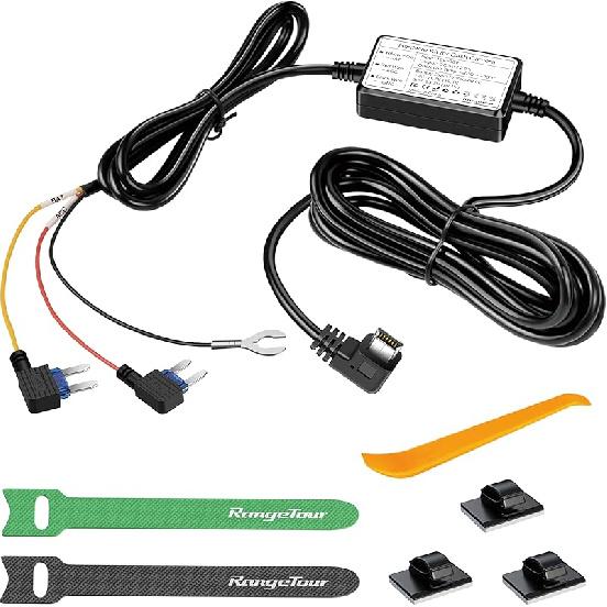 Hardwire Kit for Dash Cam, 4m/13.12ft 12V-24V to 5V 2.5A Car Dash Camera Charger Power Cord USB-C Hard Wire Kit Fuse for Dashcam Suitable for Car Mini USB