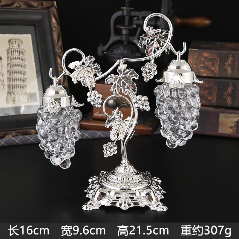 Household Decorative Grape Shaped Sugar Bowl Spice Container with Stand for Living Room Kitchen Tabletop Use