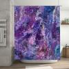 Abstract Bathroom Shower Curtain With Purple, Pink Blue Artistic Design Modern Home Decor For Bathtub 72 X 84 Inches (183Cm X 21