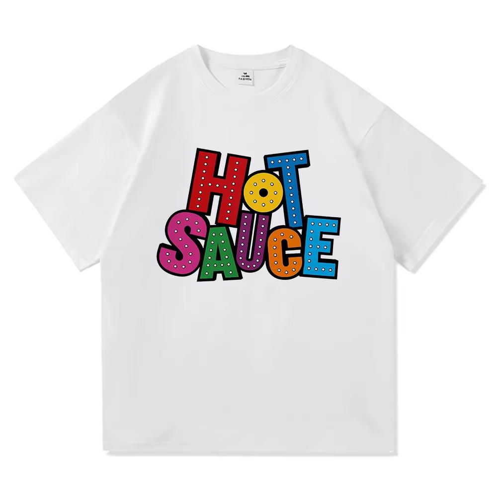 T-shirt Hot Sauce BabyMonster 2025 Nuova Canzone Moda Retro UominiDonne Abbigliamento Vintage Harajuku Alta Qualità Top Magliette in Cotone
