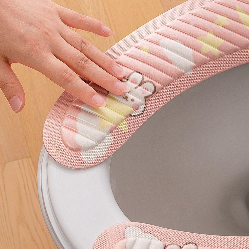 Cartoon Toilet Seat Cover Soft Toilet Sticky Seat Pad Universal Closestool Mat  Home
