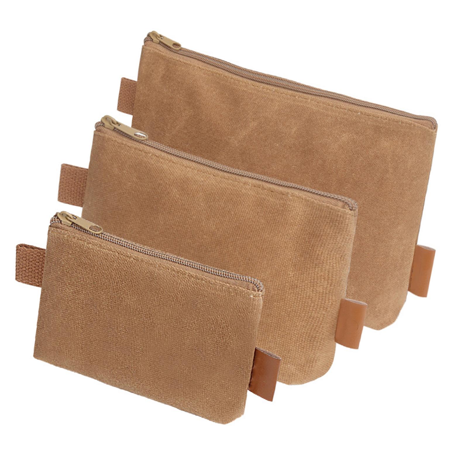 

Набор из 3 многоцелевых холщовых сумок для инструментов, сверхпрочные сумки на молнии, органайзеры для инструментов для хранения и организации оборудования хаки