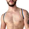 Pride Eternity Elastic Harness White - Barcode Berlin - Rainbow