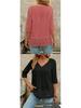 French Forest Style Hollow Embroidery Lace Casual Women's Short Shirt