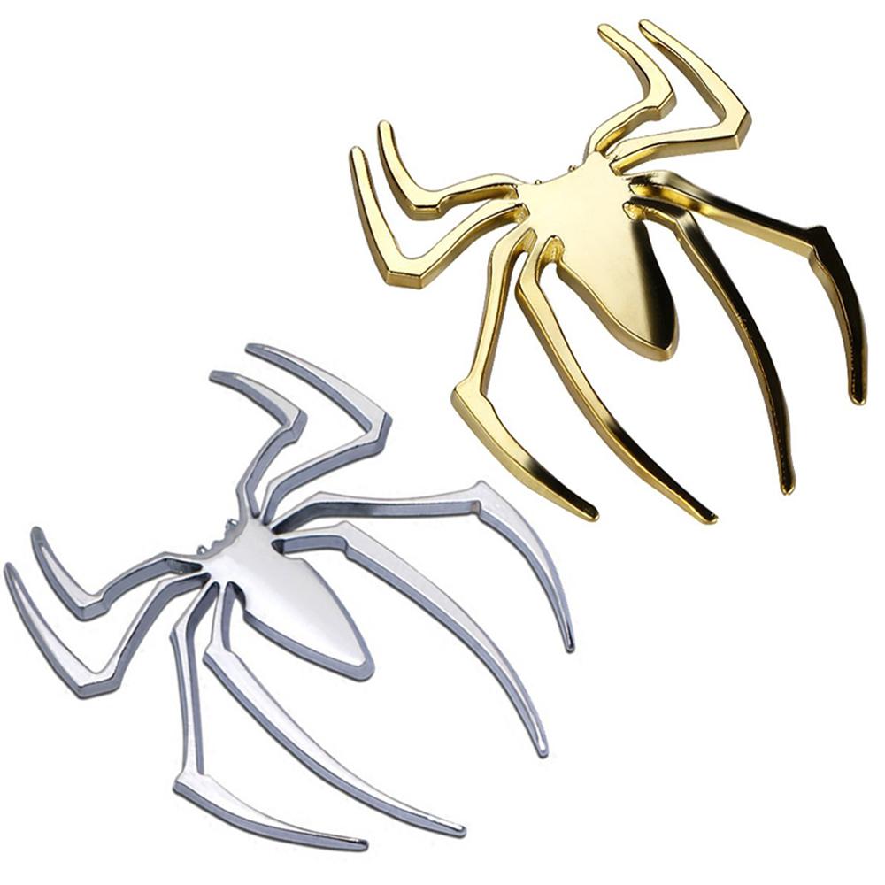 Universal 3D Metal Spider Shape Car Stickers Chrome Badge Auto Emblem Decal Car Styling Decoration Auto Exterior Accessories