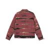 Stussy Rip Dye Ranch Jacket American Vintage Tie-Dye Casual Jacket Unisex Jacket Red 115515