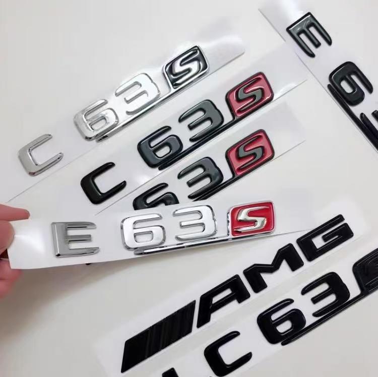 Black AMG Letter Badges for Mercedes C-Class, E-Class, GLS63s, E63s, C63s - Rear Tail Modified Car Stickers