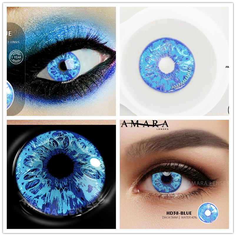 AMARA 2pcsCosplay Anime Eyes Lenses for Eyes AYY Series Makeup Sharingan Beauty Contact Lenses Eye Cosmetic Color Lens Eyes