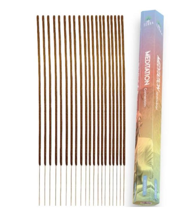 Terra meditation bâtonnets d'encens 20 pièces. pour la méditation