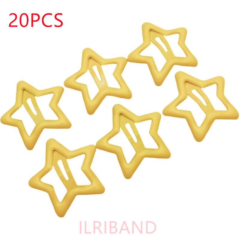 20pcs/lot 3CM Mini Star Hair Clip Kids Glitter Metal Hair Clips Barrettes Hairpins Girls Hair Accessories Headwear Styling Tools