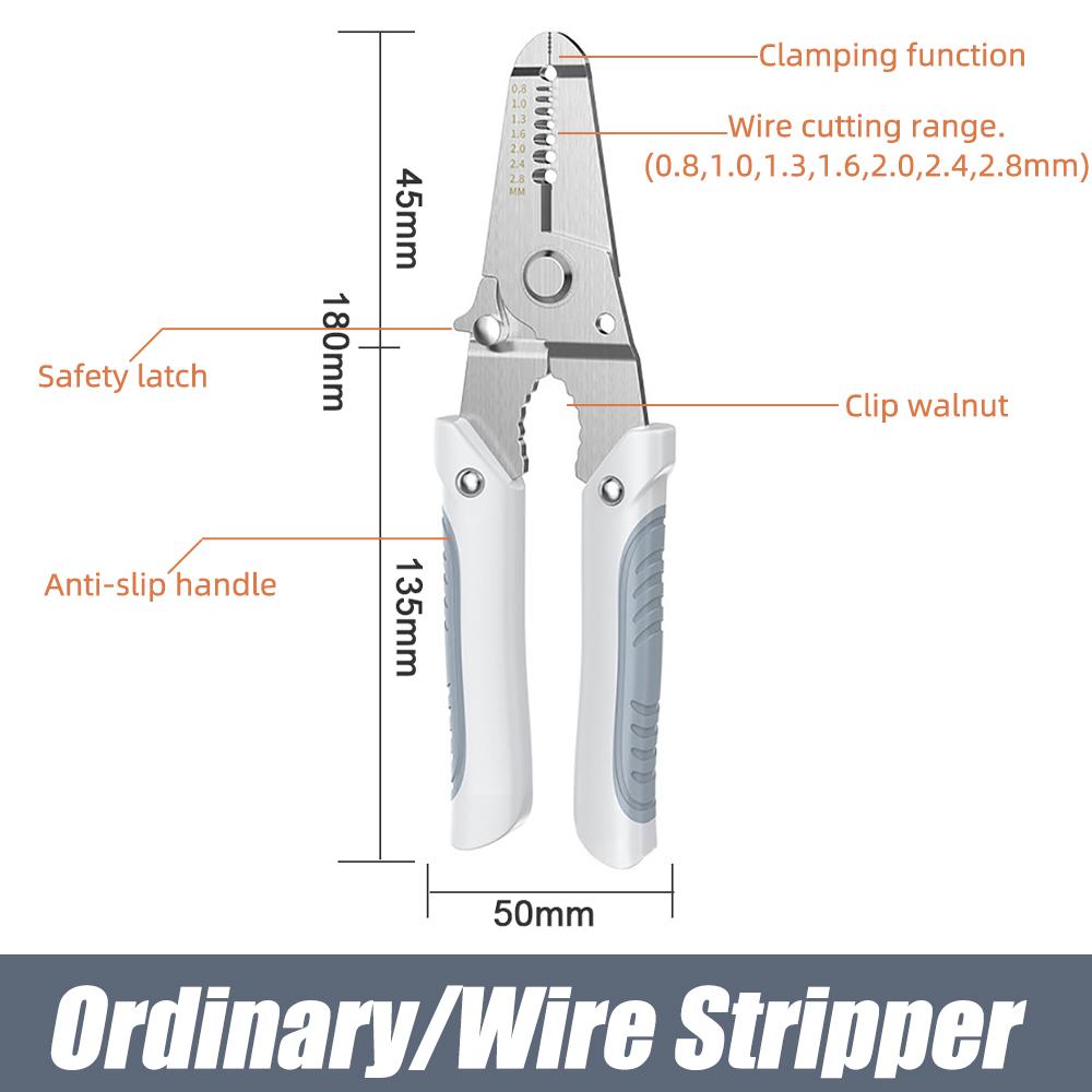 Wire Stripper Pliers Electrician Wire Cutters Electric Cable Peeling Multifunctional Wire Winding For Wire Stripping Hand Tools