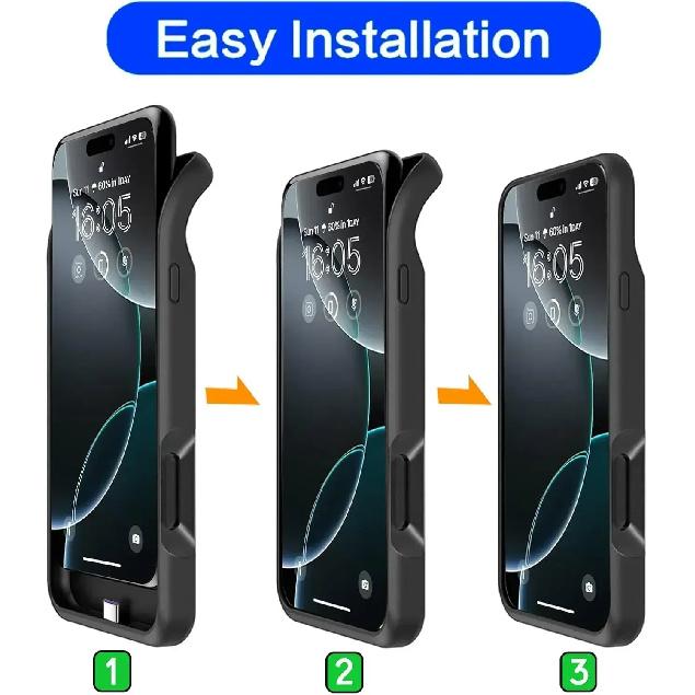 10000mAh Wissenschaft Technologie Akku-Ladegehäuse für Google Pixel Serie 6A 7A 8A 9 10 Pro XL 9A Powerbank Lade-Handyhülle
