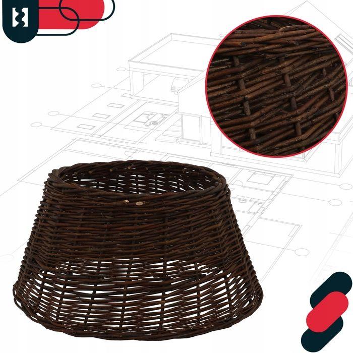 Housse de sapin de Noël - KOTARBAU® - Marron foncé - Ø 40 cm - Osier - Intérieur