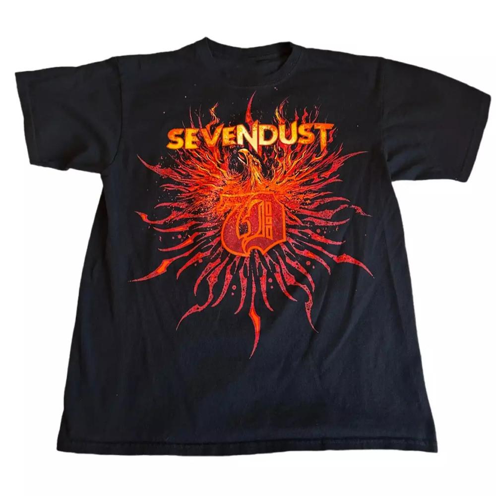 

Vintage Sevendust Band Short Sleeve Cotton Black All Size T-Shirt UR904 Unisex T-Shirt XXXXL