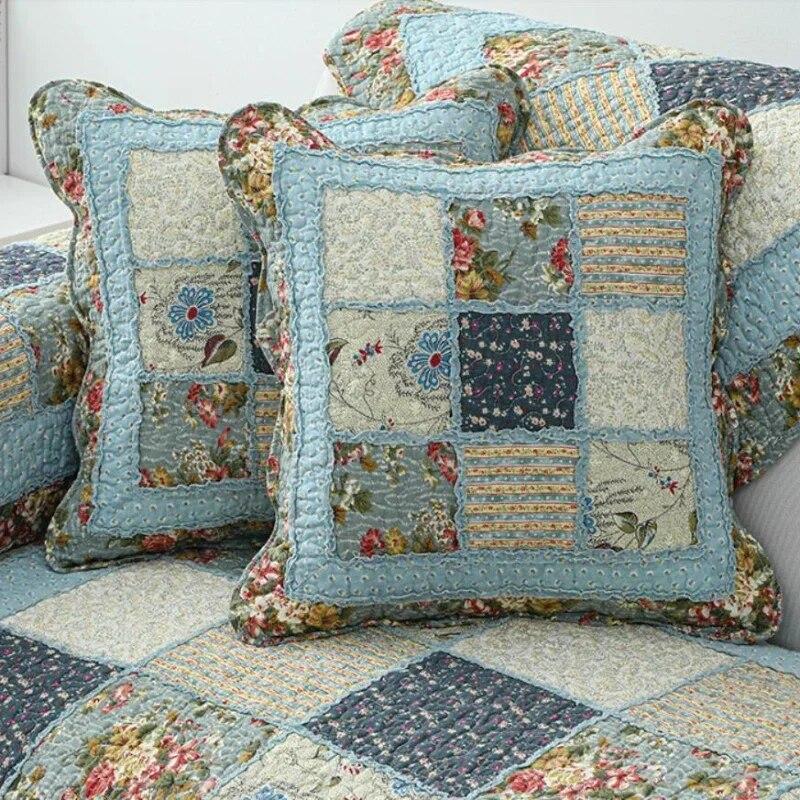 Four Seasons Universal Anti Slip Sofa Cushion Pastoral Style Cushion High Quality and High-end Leather Sofa Cover Cover