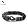 Kalen Viper Bracelet Snake Head Charm Bracelets Men Women Stainless Steel Jewellry Blessing Punk Animal Bangle Retro Accessories