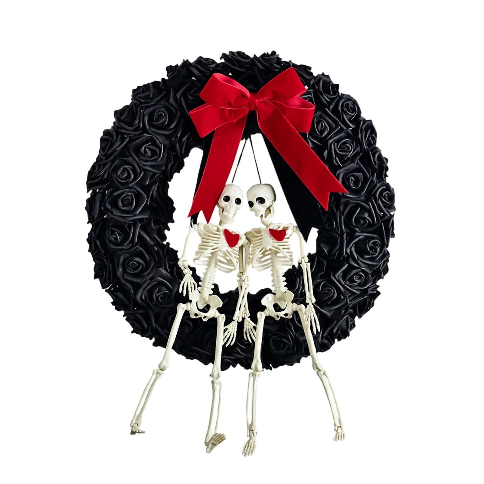 Faux Halloween Wreath Wall Hanging Decor 4557cm for Home Decoration One Size