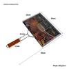 Heavy-Duty Electroplating BBQ Clip for Grilled Fish & Hamburgers - Outdoor Square Grill Tool