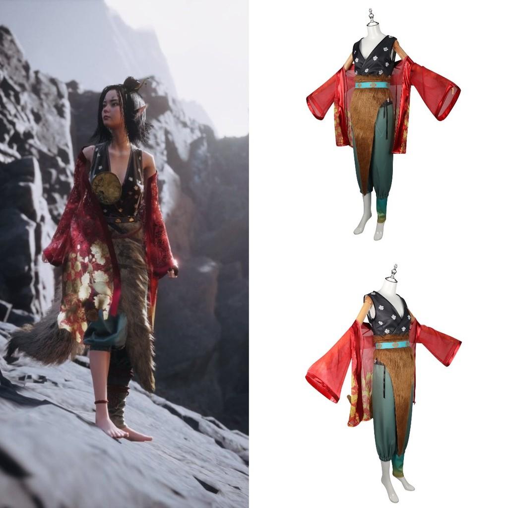 Black Wukong Myth Costume Fox Pingping Game Cosplay Character Halloween Party