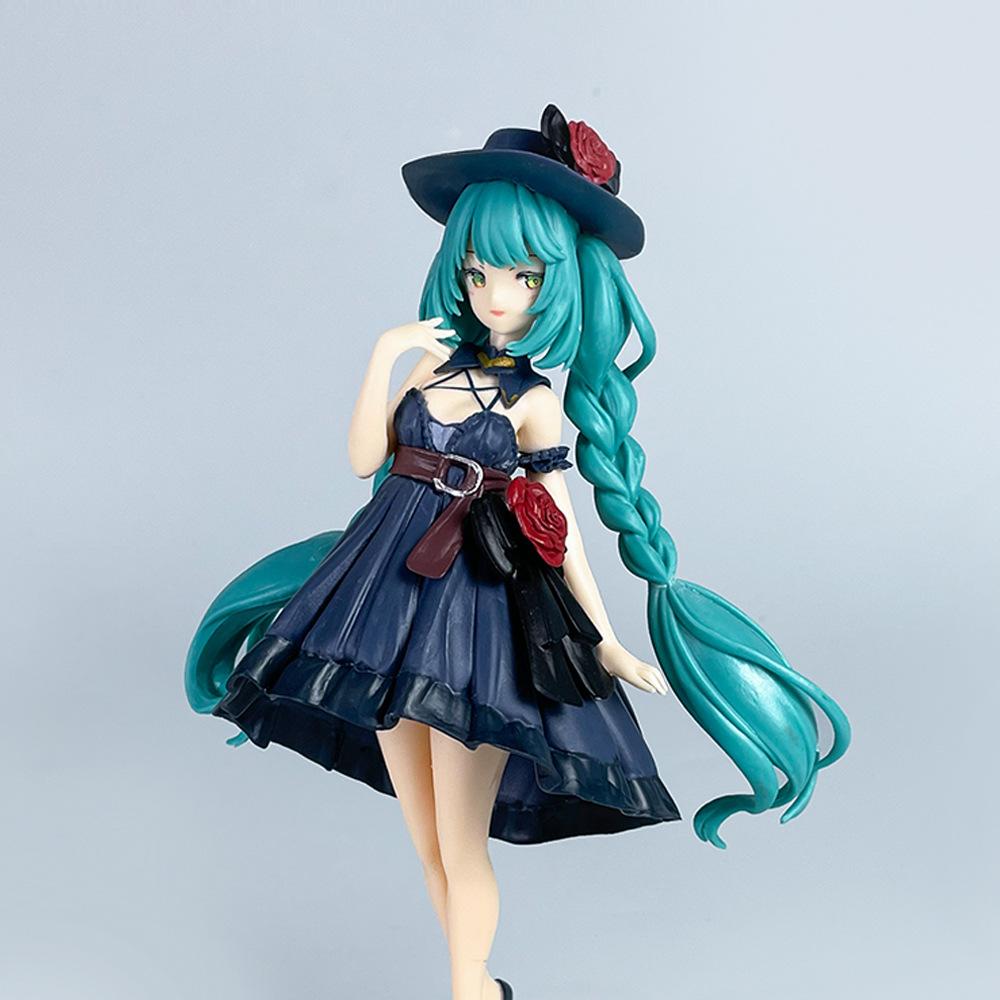 New Hatsune Miku black dress beautiful girl anime miku model decoration toy fans gift
