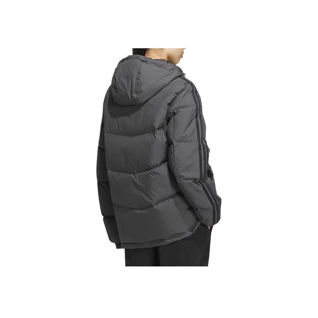 Adidas Unitefit Sports Lifestyle Series Hooded Versatile Comfortable Down Jacket Unisex Outerwear Dark-Gray JW6733