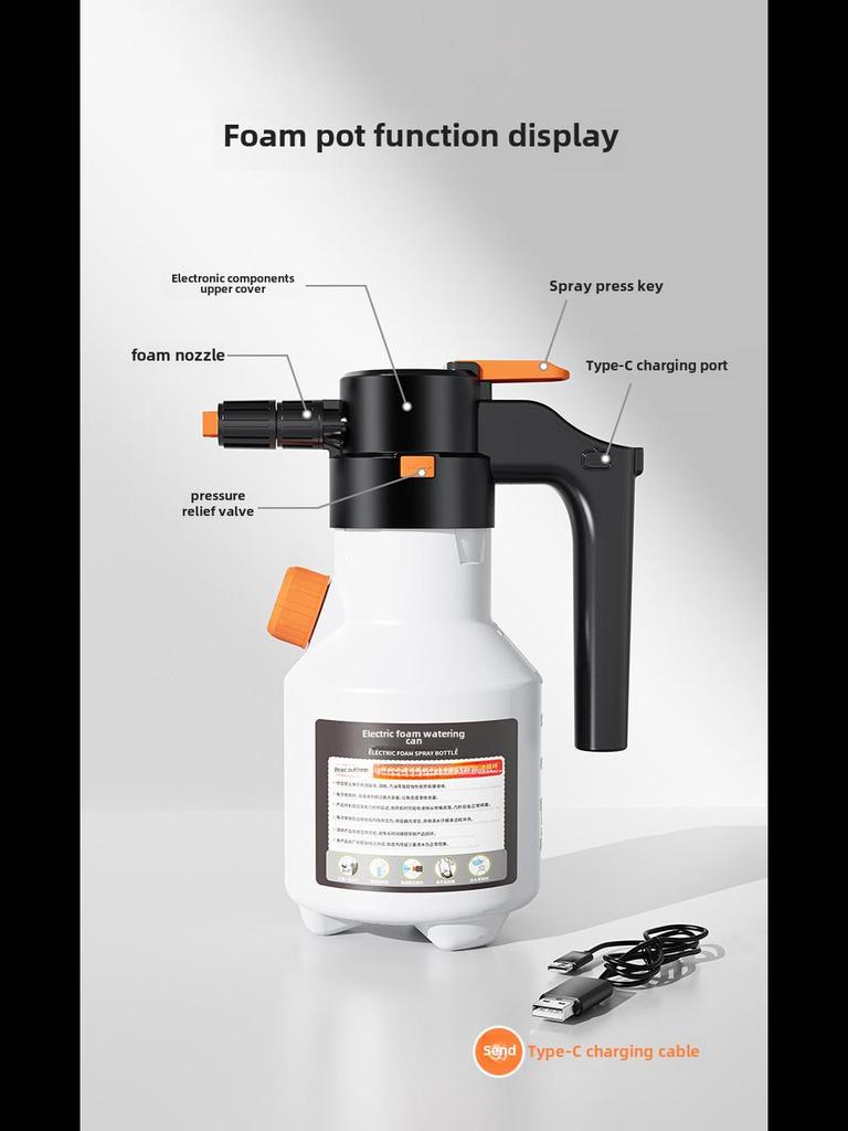 Rechargeable Electric Foam Spray Gun for Car Washing
