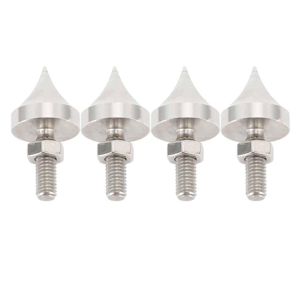 HiFi Speaker Spike Shockproof Stainless Steel Speaker Isolation Feet Spikes for Amplifier CD DVD Player 4pcs M6