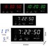 USB Plug-in Large Digital Wall Clock TEMP Calendar 4 Alarms Hourly Chiming Table Clock 12/24H Electronic Luminous LED Clock