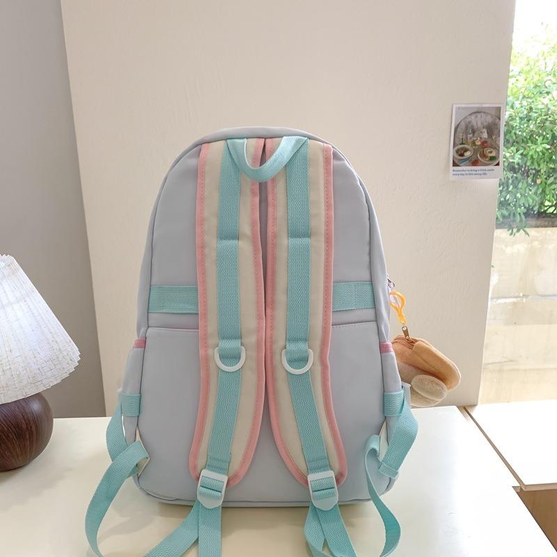 College Style Contrasting Colors Cute Middle School Students Grade 3 To 6 Small Fresh Two-piece Backpack