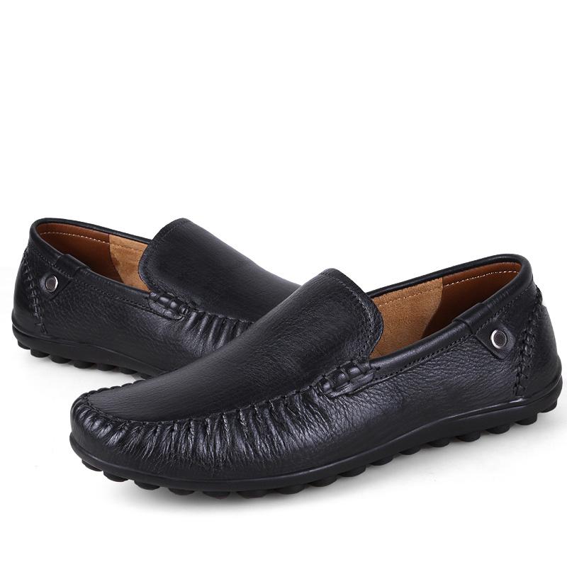 Luxusmarke Herren Freizeitschuhe Handgenäht Herren Slipper Outdoor Mokassins Atmungsaktiv Slipper Fahrschuhe Freizeitspaziergang Flats