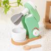 Toddler Pretend Play Wooden Kitchen Set: Toaster, Mixer, Coffee Maker, Juicer Toy.