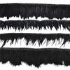 1Meters White Black Pheasant Feathers On Tape Ribbon Turkey Ostrich Fringe Feather Trim Goose Marabou Sewing Clothes DIY Plumes