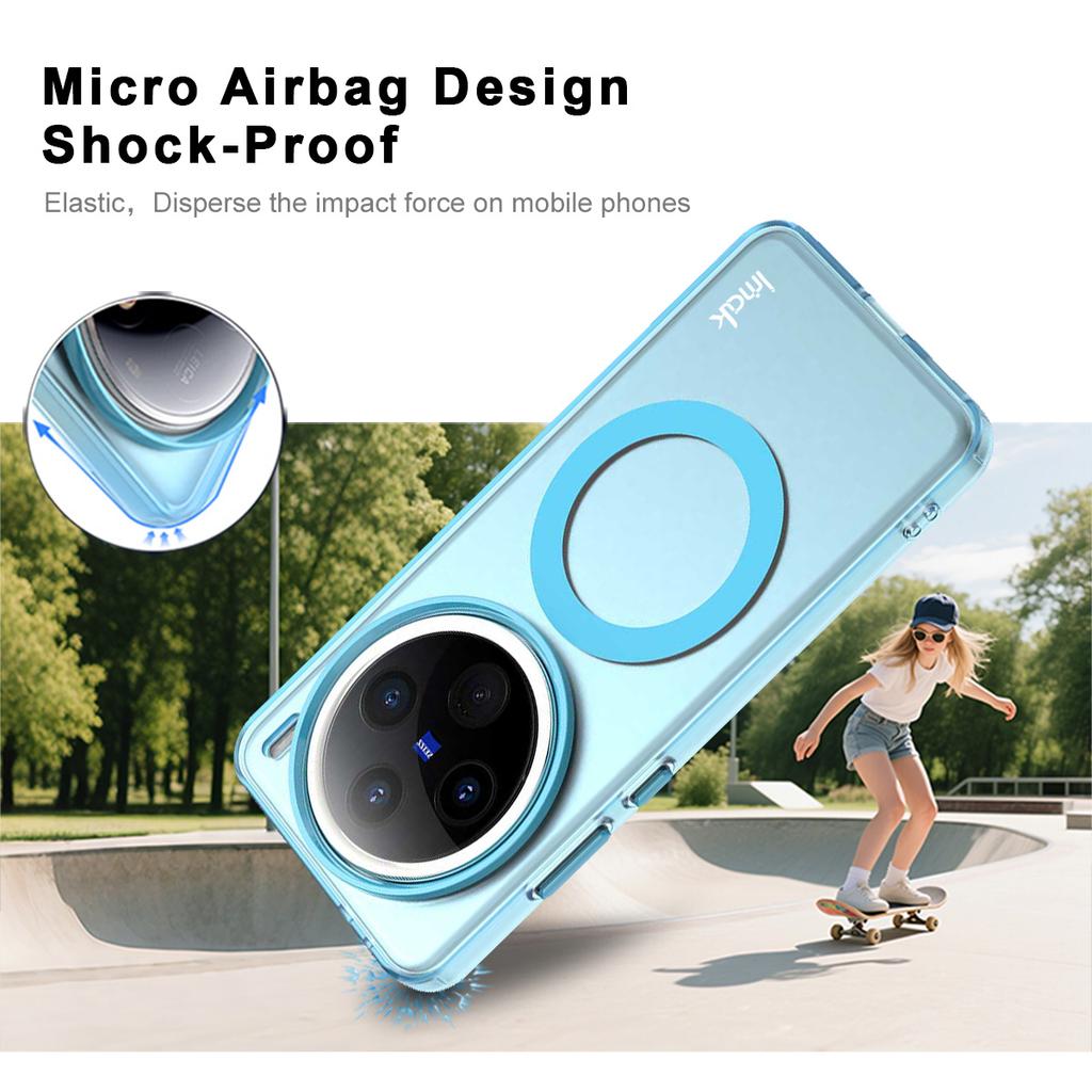 IMAK For Vivo X200 5G Magnetic Case Candy Color Anti Drop TPU + PET Back Cover