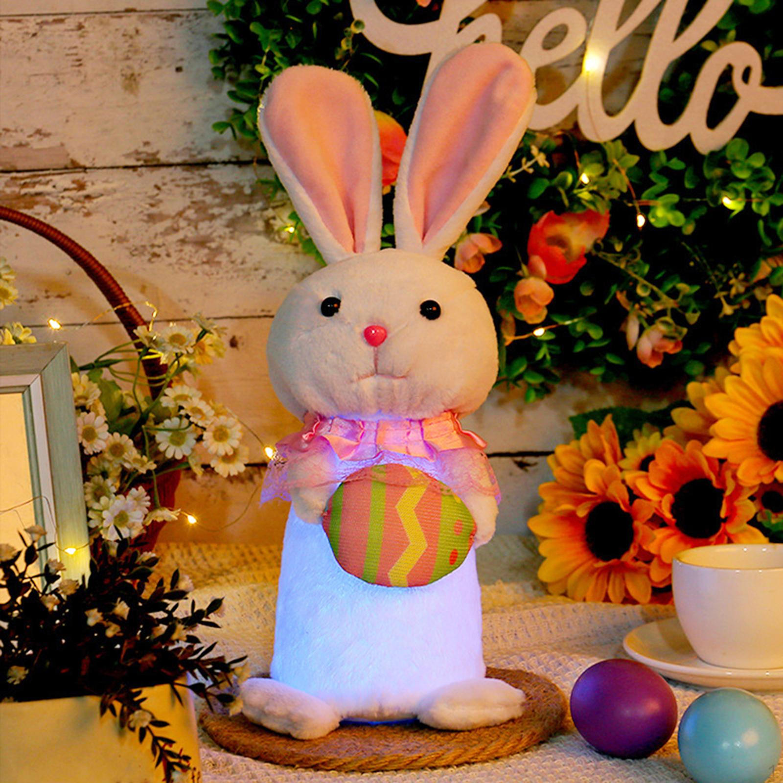 

Adorable Bunny Plush Toy with for Easter Home Decor рожевий