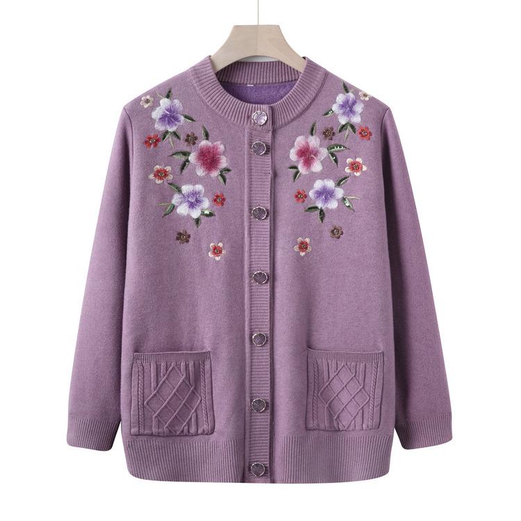 

Пожилые люди Осенью и Зимой Теплые Топы для Женщин Бабушка Плюс Бархатный Кардиган Свитер Мать Зимняя Куртка Пожилые Нижняя Рубашка 4XL