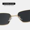 Anti Blue Light Irregular Square Shades High-End Vintage Narrow Frame Sun Glasses With Metal Frame Eyeglasses Frames