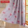 1 szt. 70-80% Zaciemniające Różowe Krótkie Zasłony do Pokoju Dziewczynki z Kreskówkowym Nadrukiem do Sypialni Salonu Dekoracja Domu Seria Nuan