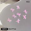 50Pcs Ice Transparent Color Bowknots Resin Nail Art Decorations 3D Mini Cute Bows Nail Charms For Diy Nails Accessories