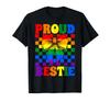 Proud Bestie Gay Pride Flag Rainbow LGBTQ Best Friend Girl T-Shirt