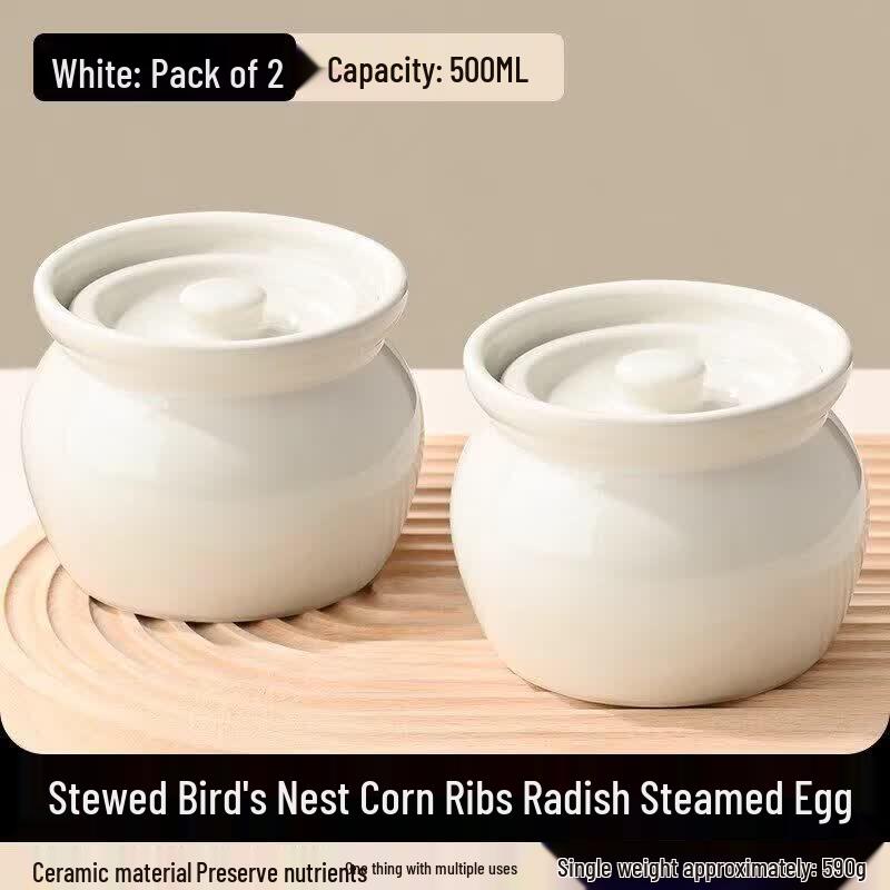 Ceramic Double Boiler Stew Pot