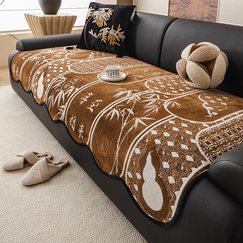 

French Retro Special-Shaped Sofa Cushion New High-End One-Piece Combination Sofa Cushion Cover Cloth Towel 90*70cm